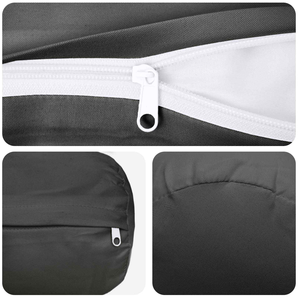 Pudebetræk 2 pcs HEERLEN Antracit Ø 15 x 40 cm Polyester