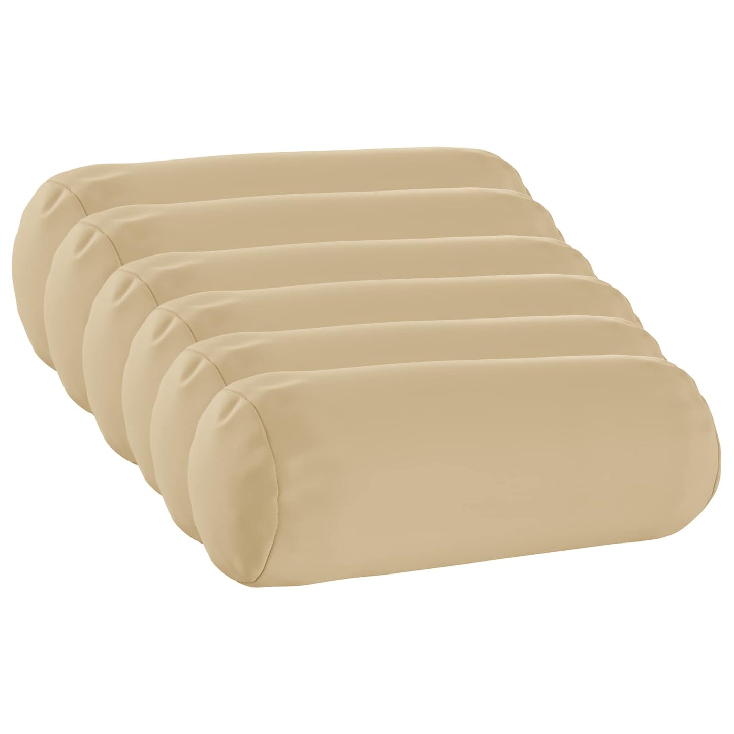 Pudebetræk 6 pcs HEERLEN Beige Ø 15 x 40 cm Polyester