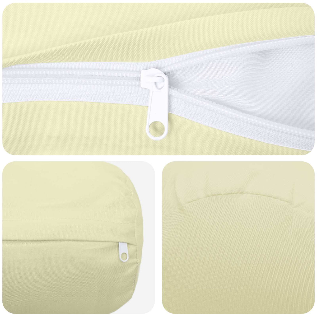 Pudebetræk 6 pcs HEERLEN Cremefarvet Ø 15 x 40 cm Polyester