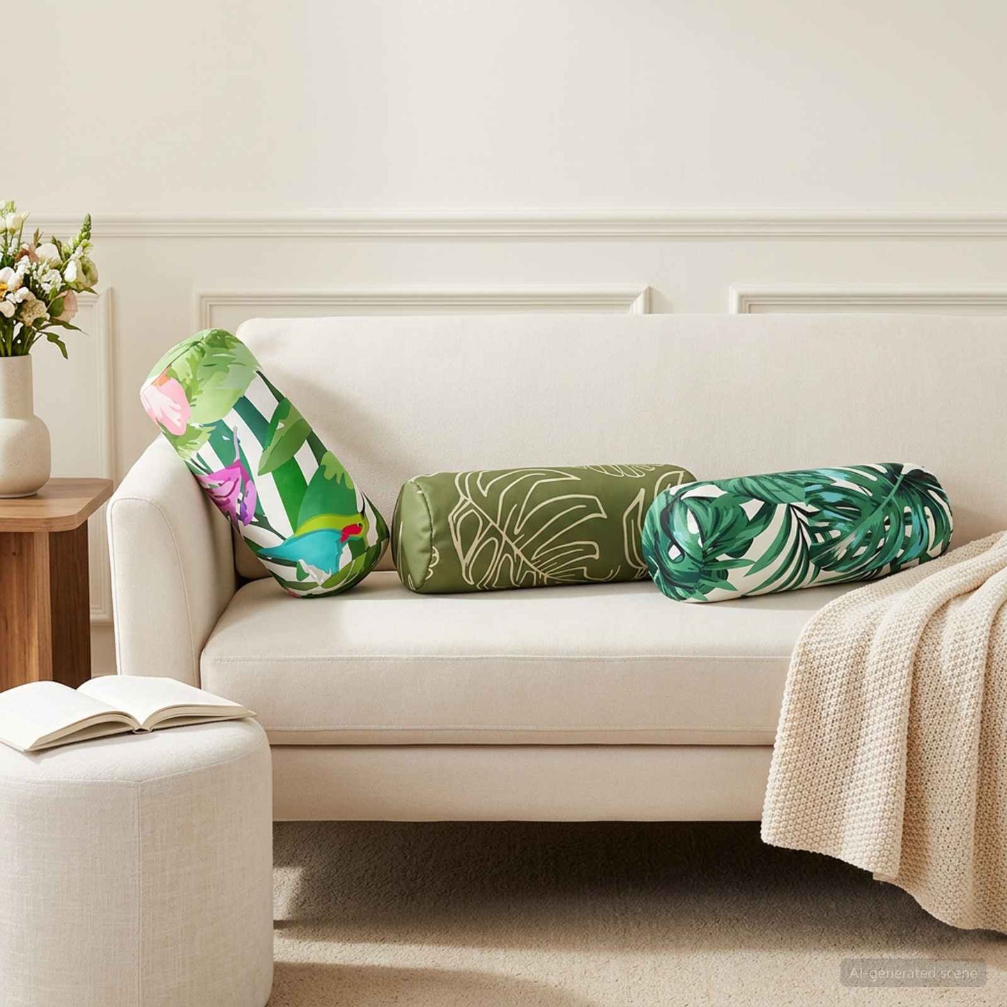 Pudebetræk 2 pcs HEERLEN Flerfarvet Ø 15 x 40 cm Polyester