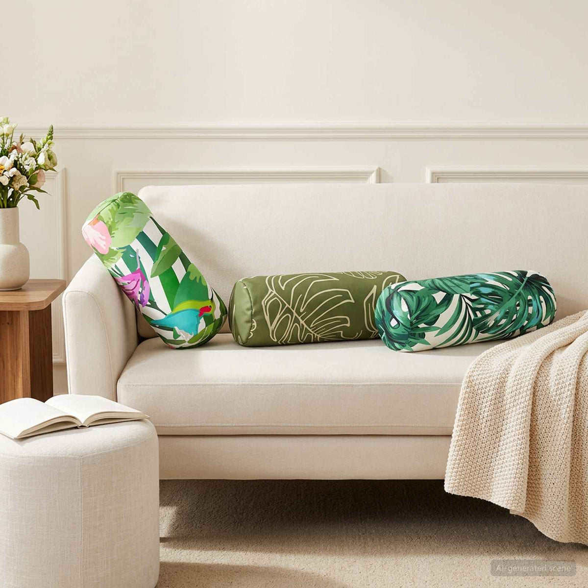 Pudebetræk 6 pcs HEERLEN Flerfarvet Ø 15 x 40 cm Polyester