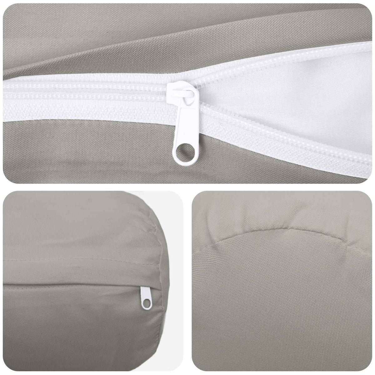 Pudebetræk 6 pcs HEERLEN Grå Ø 15 x 40 cm Polyester