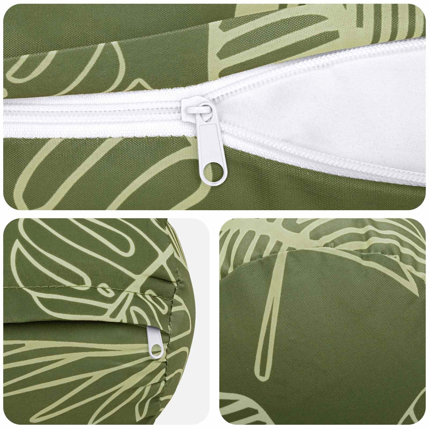 Pudebetræk 6 pcs HEERLEN Bladdesign Ø 15 x 40 cm Polyester