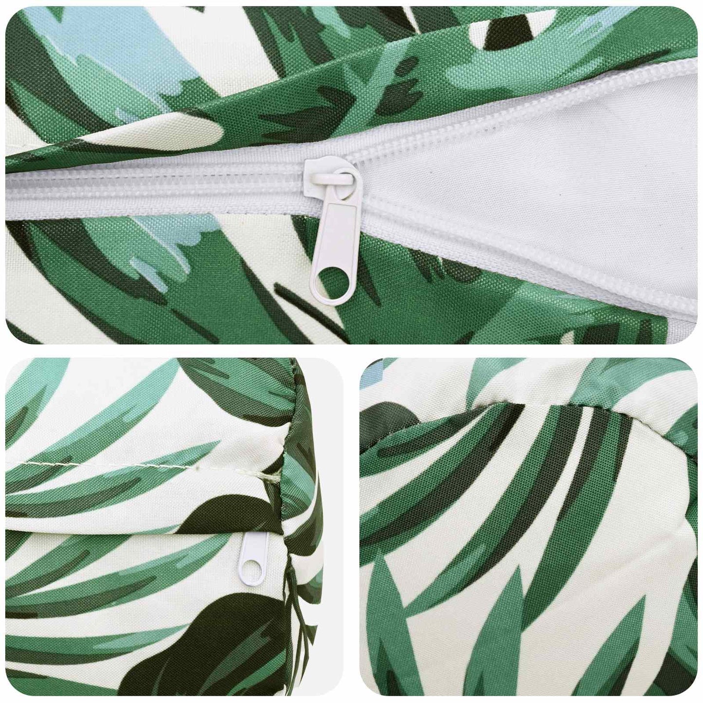 Pudebetræk 6 pcs HEERLEN Bladmønster Ø 15 x 40 cm Polyester