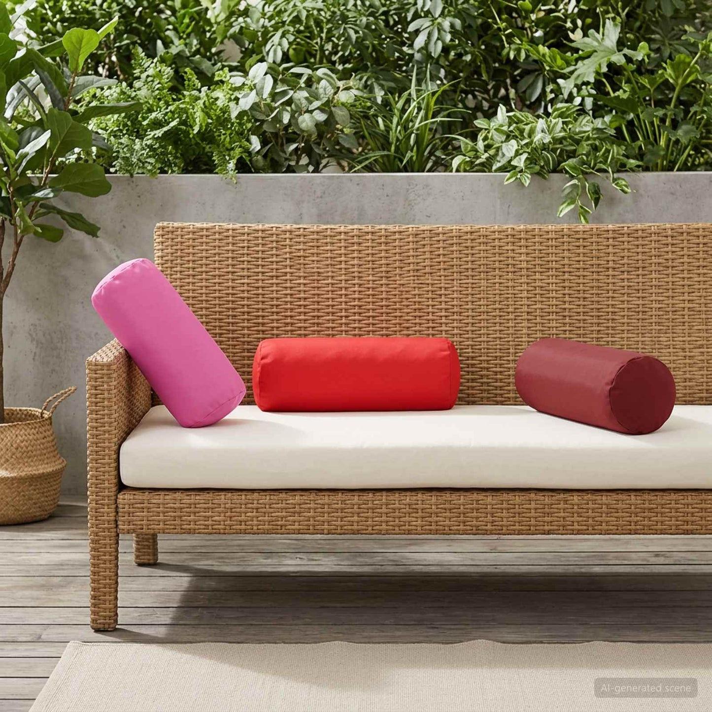 Pudebetræk 6 pcs HEERLEN Vinrød Ø 15 x 40 cm Polyester