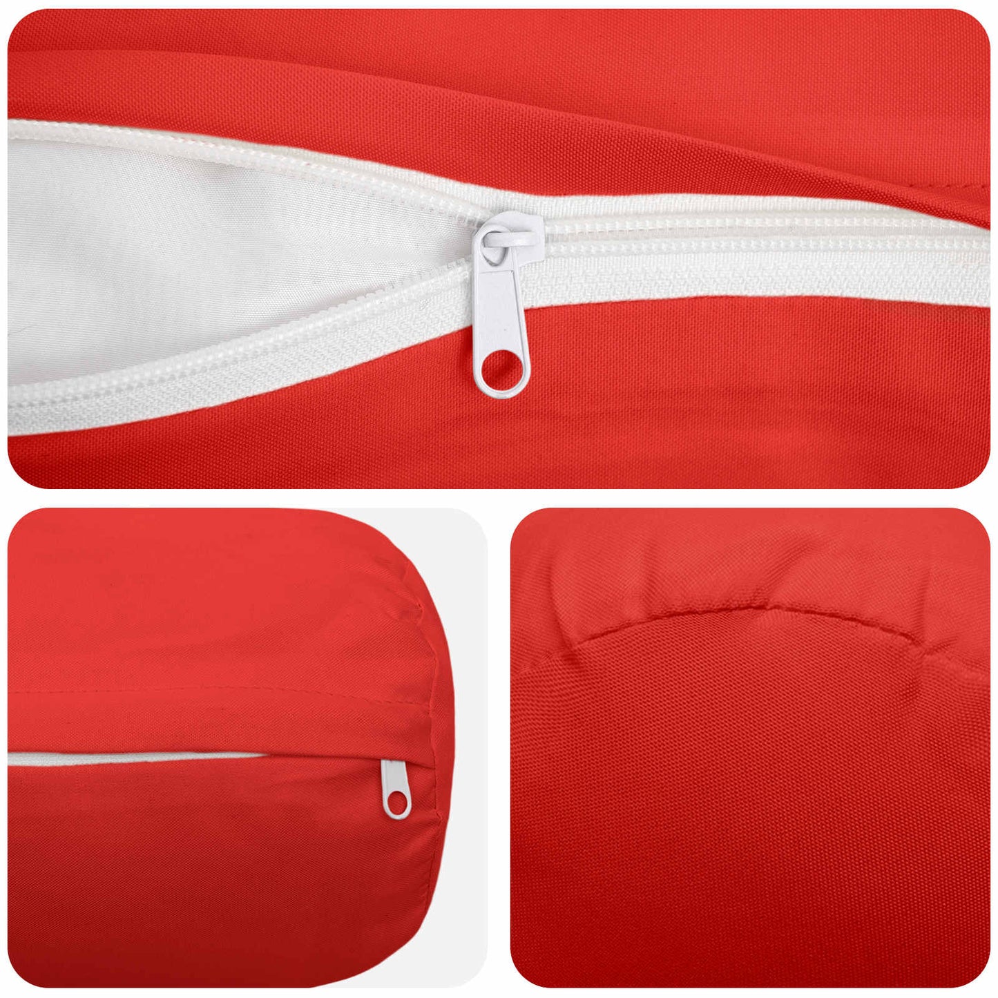 Pudebetræk 2 pcs HEERLEN Rød Ø 15 x 40 cm Polyester