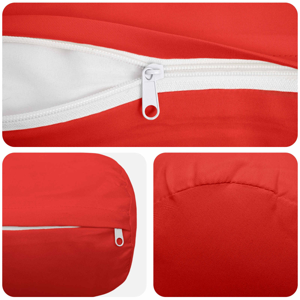 Pudebetræk 6 pcs HEERLEN Rød Ø 15 x 40 cm Polyester