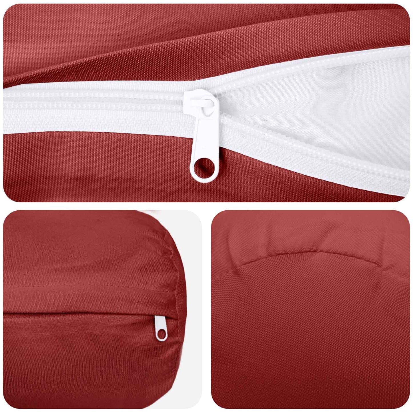 Pudebetræk 6 pcs HEERLEN Vinrød Ø 15 x 40 cm Polyester