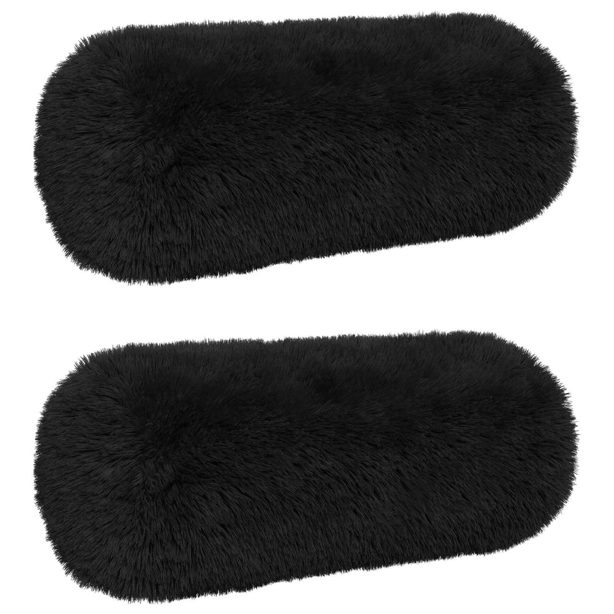 Pudebetræk 2 pcs HEERLEN Sort Ø 15 x 40 cm PV Fleece