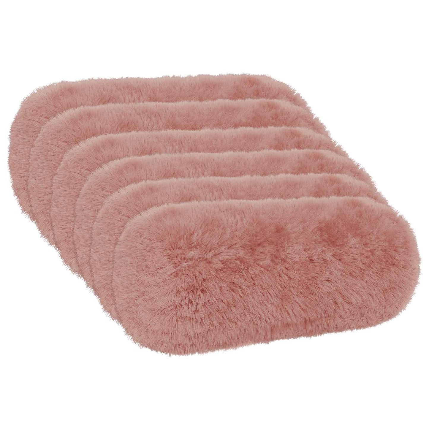 Pudebetræk 6 pcs HEERLEN Lyserød Ø 15 x 40 cm PV Fleece