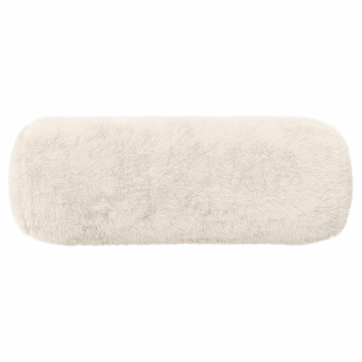 Pudebetræk 2 stk. HEERLEN Hvid Ø 15 x 40 cm Faux Kanin Pels
