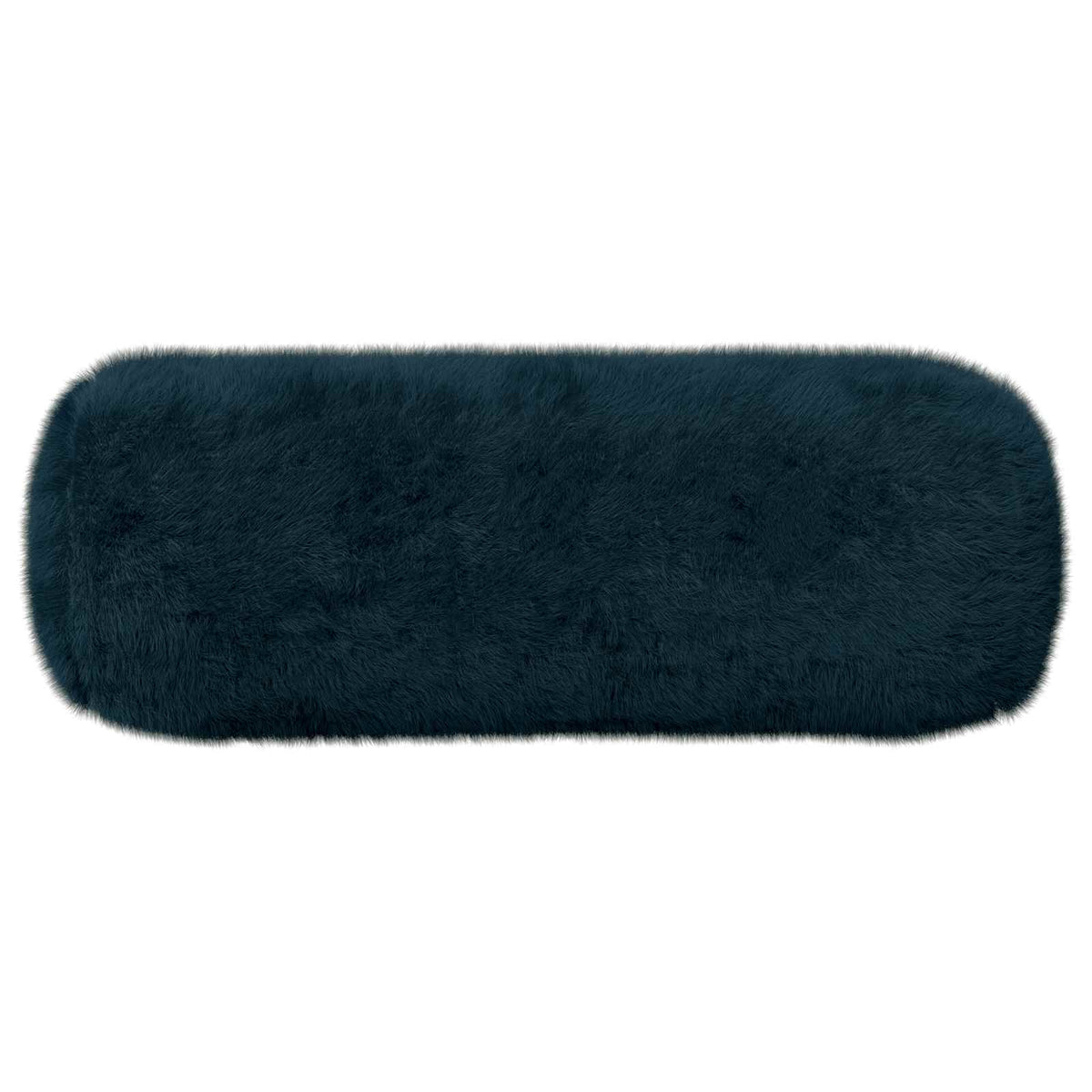 Pudebetræk 6 stk. HEERLEN Mørkeblå Ø 15 x 40 cm Faux Kanin Pels