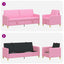 Sofa sæt med opbevaring 2 stk. Lyserød Polyester