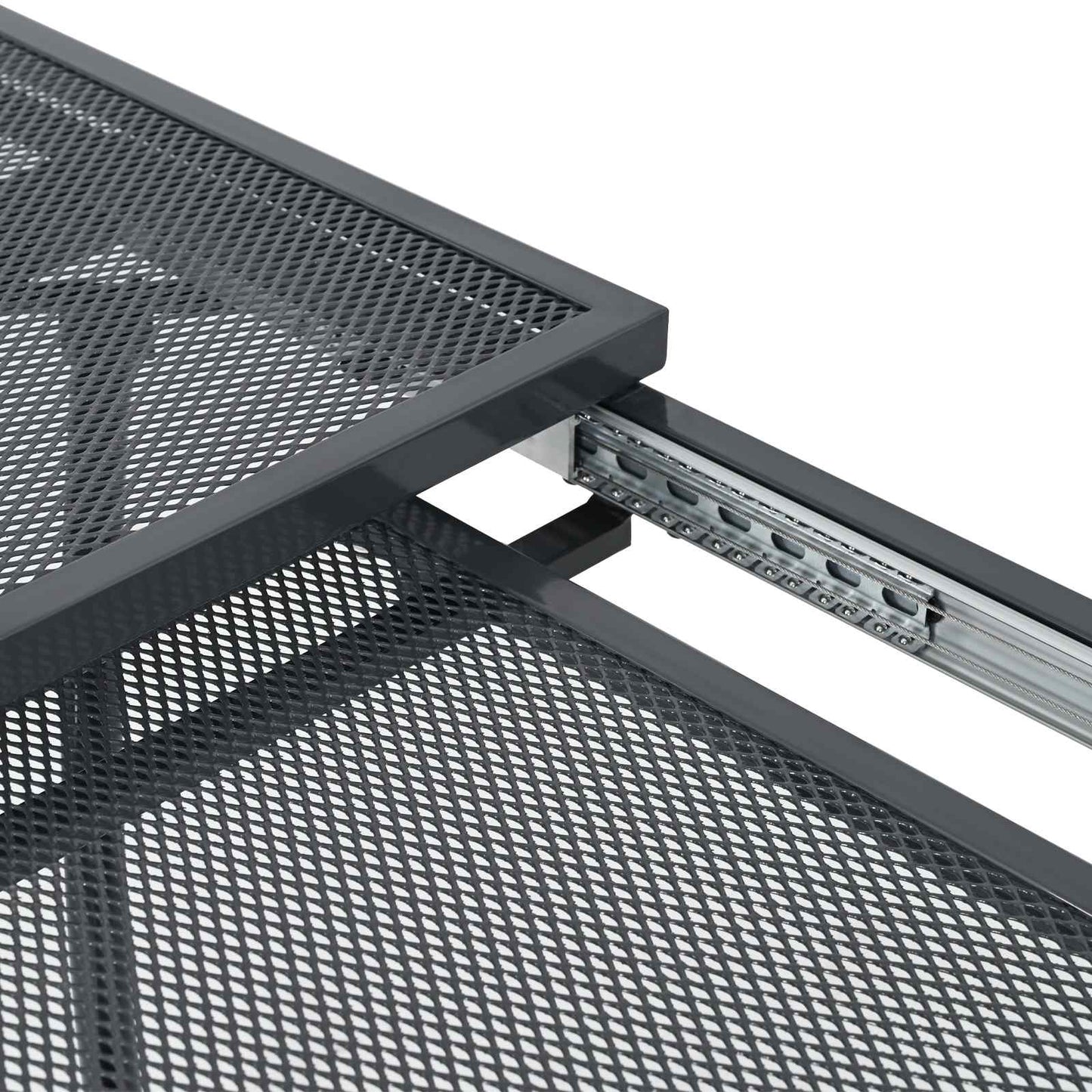 Udvidelig Mesh Spisebord Antracit 212 x 90 x 76 cm Stål