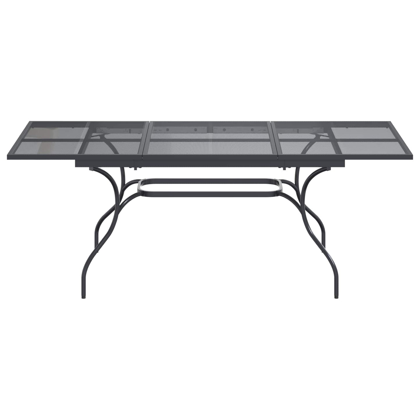 Udvidelig Mesh Spisebord Antracit 212 x 90 x 76 cm Stål