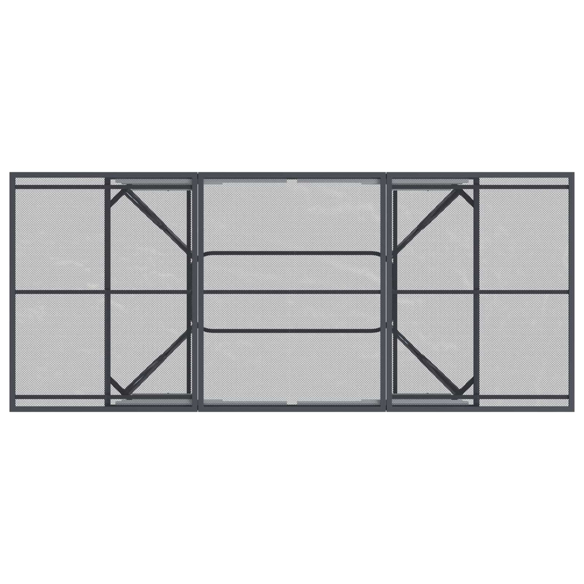 Udvidelig Mesh Spisebord Antracit 212 x 90 x 76 cm Stål