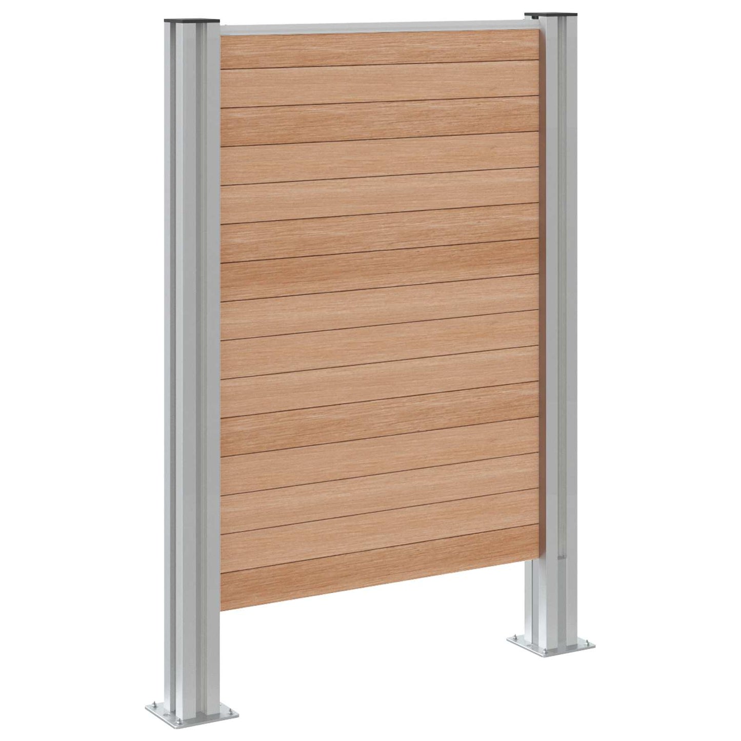Affaldsbeholderhegn Brun 85 x 12 x 115 cm Aluminium og WPC