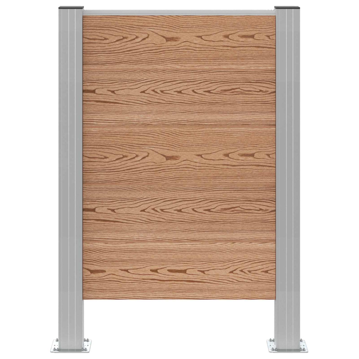 Affaldsbeholderhegn Brun 85 x 12 x 115 cm Aluminium og WPC