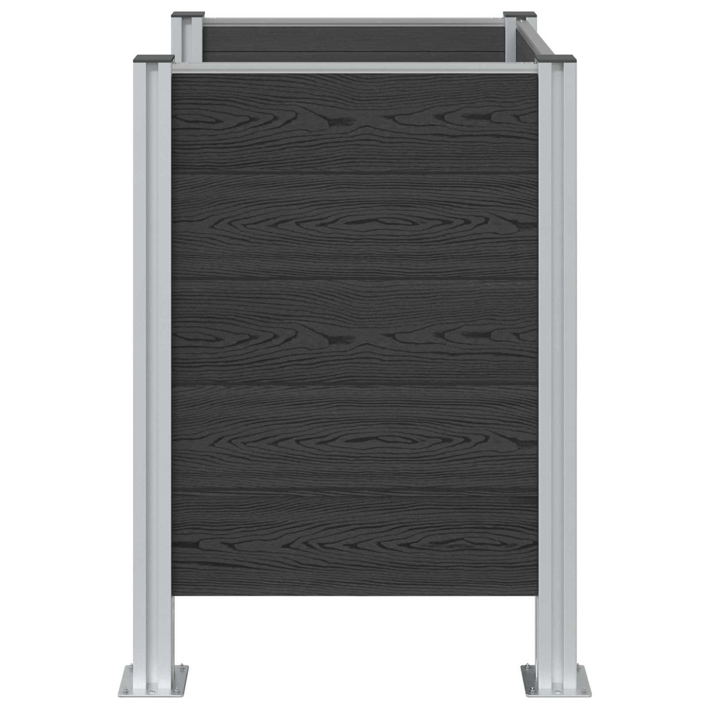 Affaldsbeholderhegn Grå 85 x 85 x 115 cm Aluminium og WPC