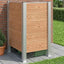 Affaldsbeholderhegn Brun 85 x 85 x 115 cm Aluminium og WPC