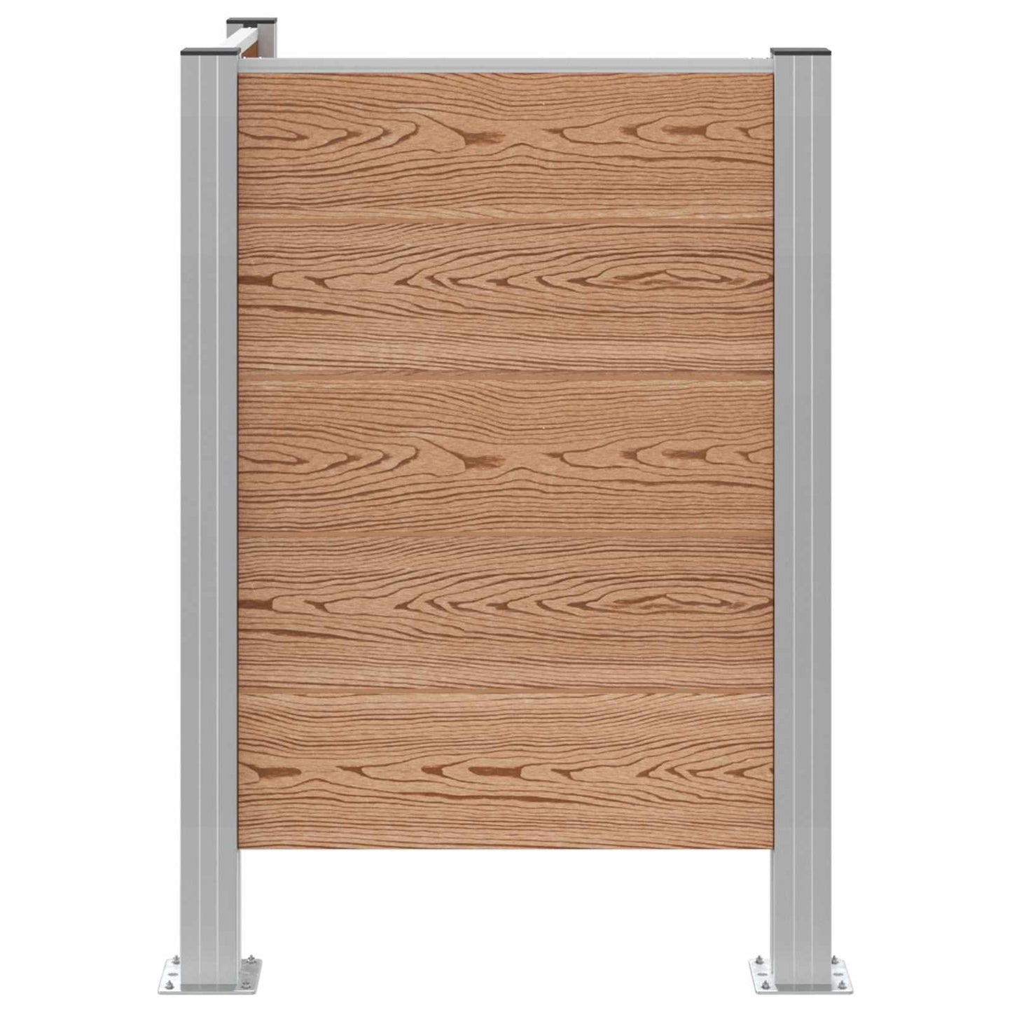 Affaldsbeholderhegn Brun 85 x 85 x 115 cm Aluminium og WPC