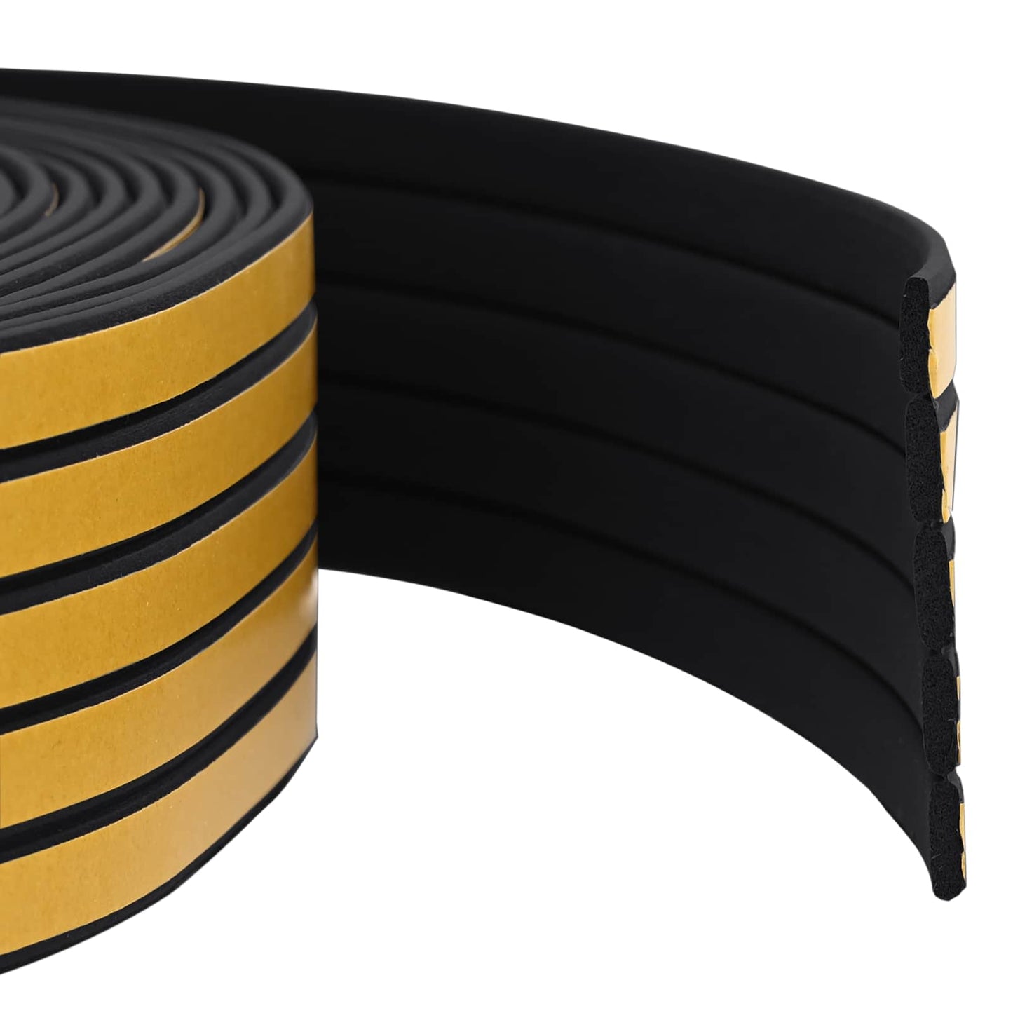 Selvklebende vindues tætningsbånd Sort 8 x 2 mm 100 m EPDM-skum