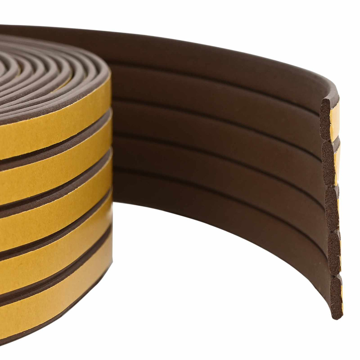 Selvklebende vindues tætningsbånd Brun 8 x 2 mm 12 m EPDM-skum