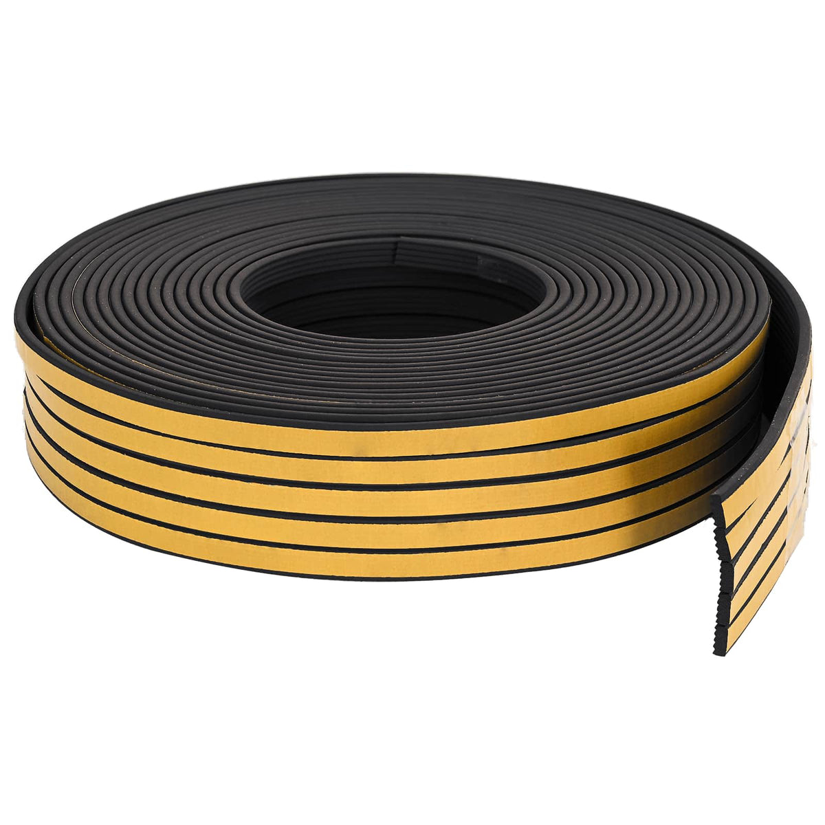 Selvklebende vindues tætningsbånd Sort 15 x 8 mm 50 m EPDM-skum