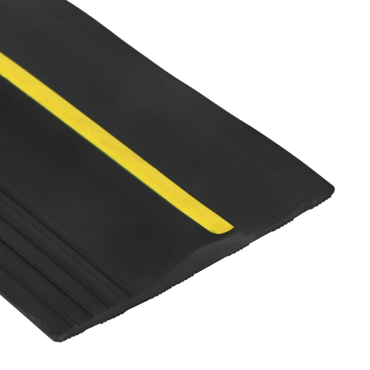 Garage Gulvforsegling Sort og Gul 12 x 90 mm 5,5 m PVC