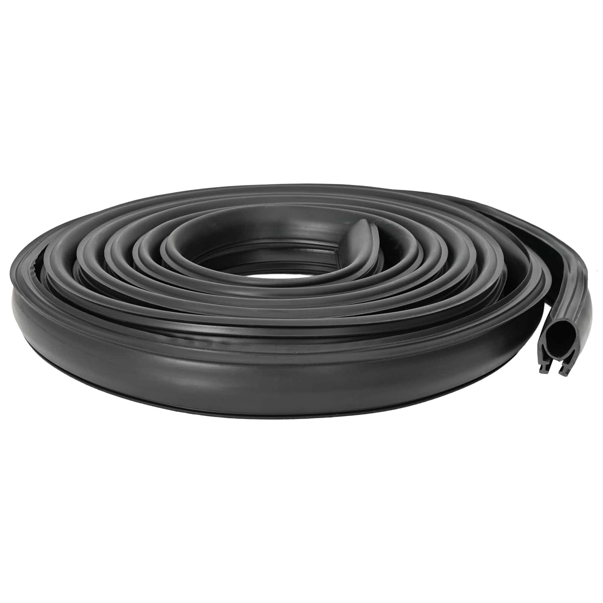 Garage Dør Tætning Sort 41 x 33 mm 5,5 m PVC
