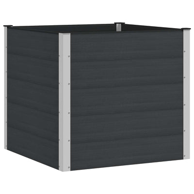 Højbed Sort 100 x 100 x 91 cm WPC og Aluminium