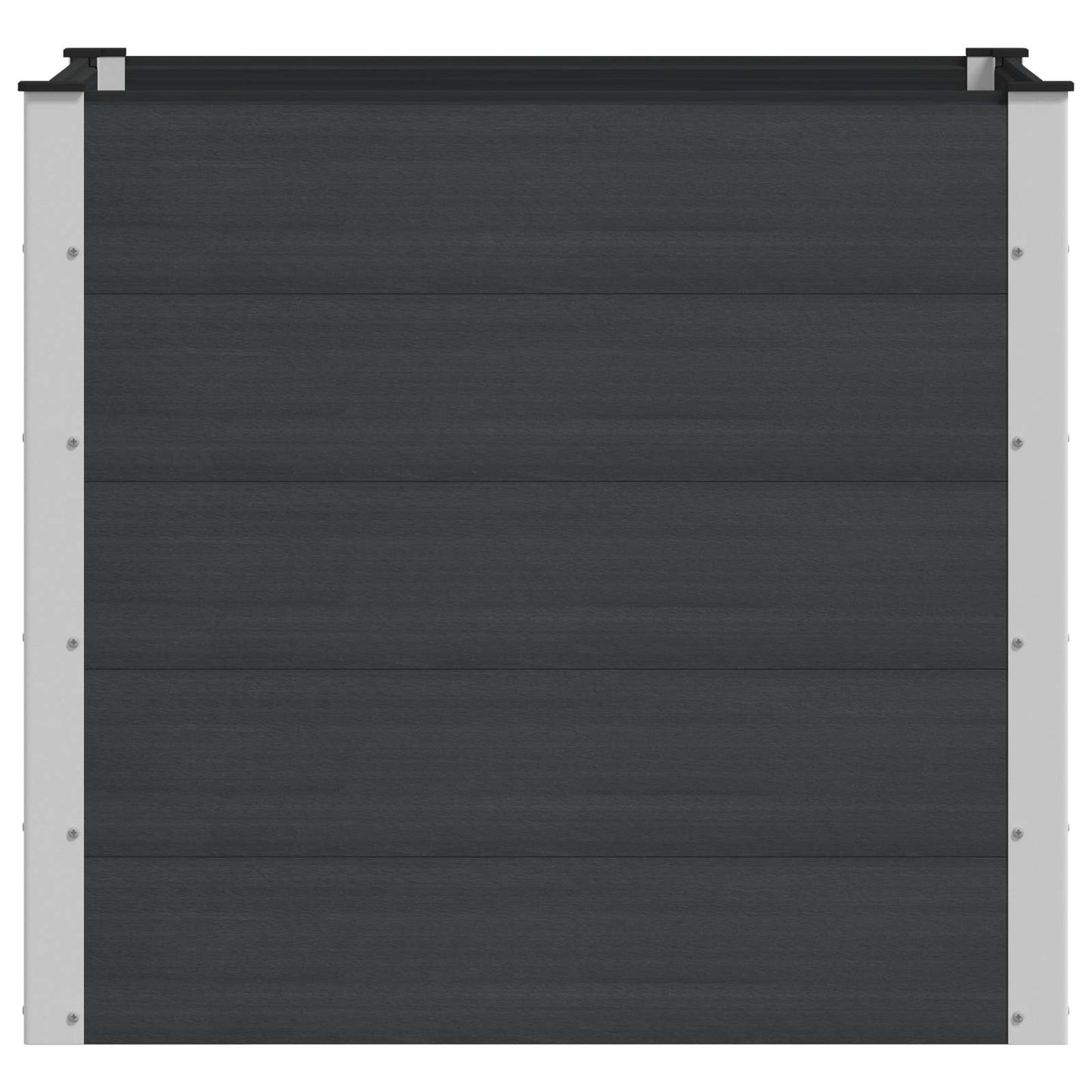 Højbed Sort 100 x 100 x 91 cm WPC og Aluminium