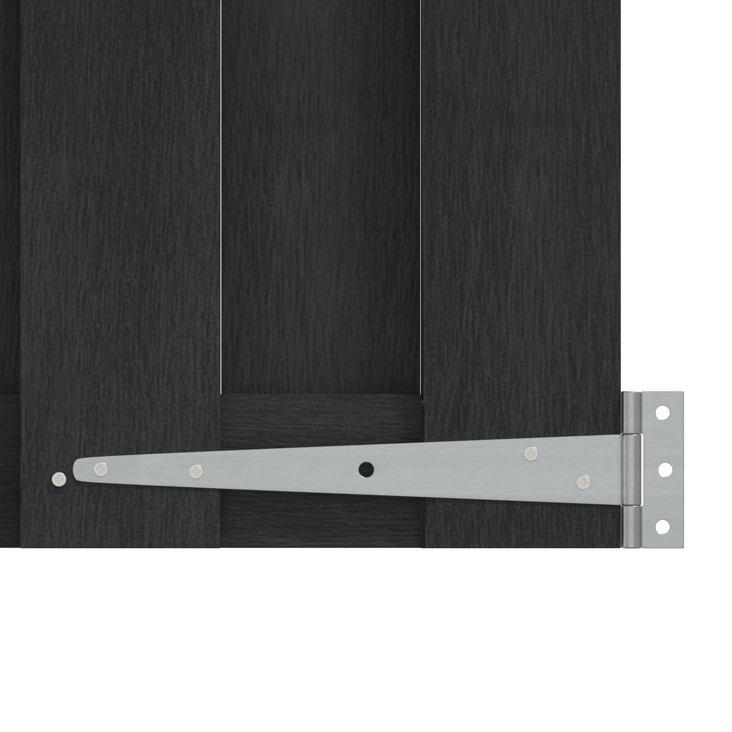 Haveport 100 x 80 cm WPC og Aluminium Sort