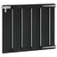Haveport 100 x 80 cm WPC og Aluminium Sort