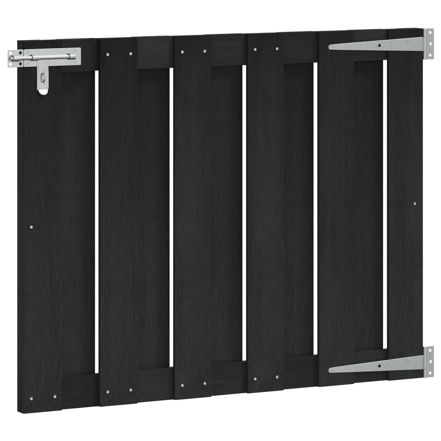 Haveport 100 x 80 cm WPC og Aluminium Sort