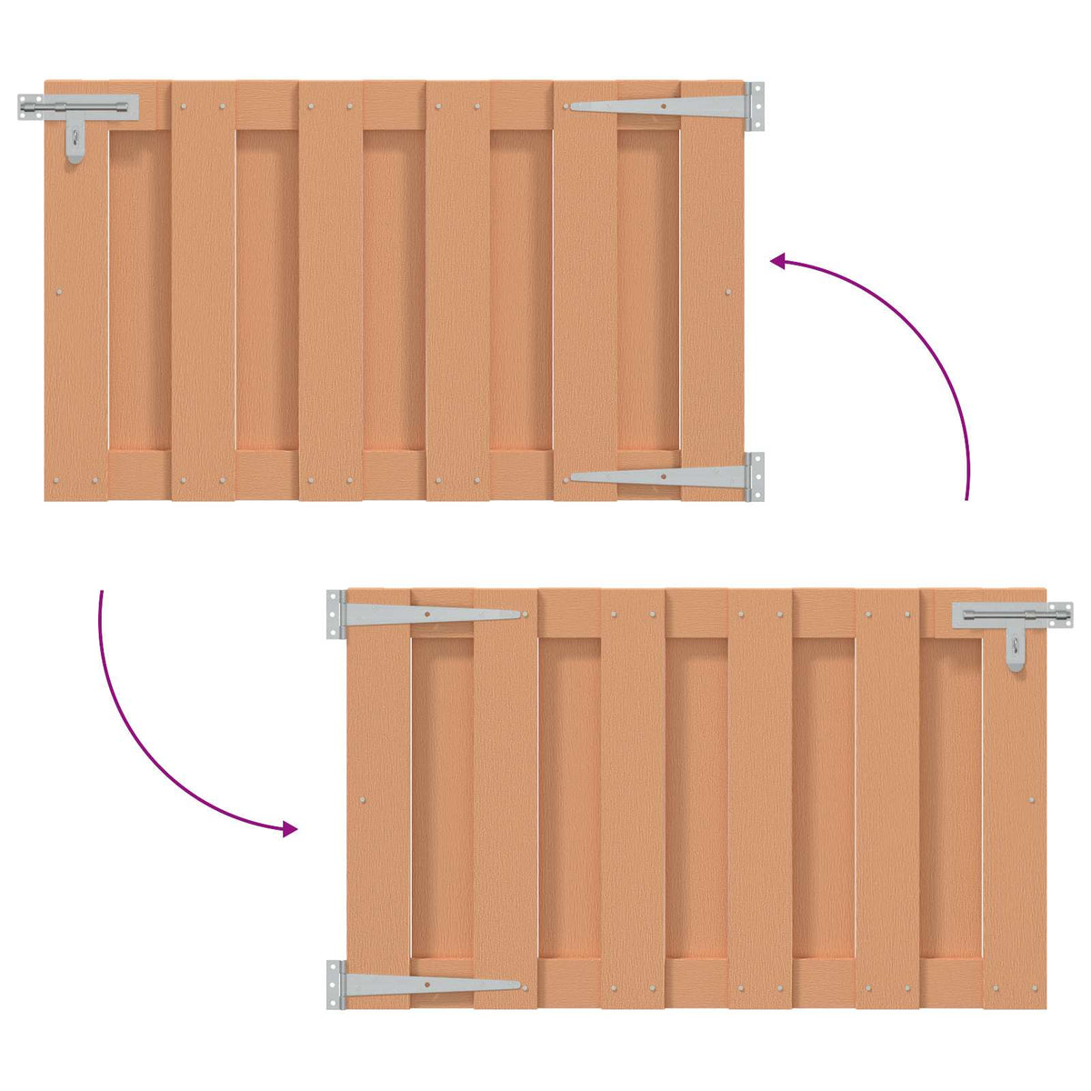 Haveport 100 x 60 cm WPC og Aluminium Brun
