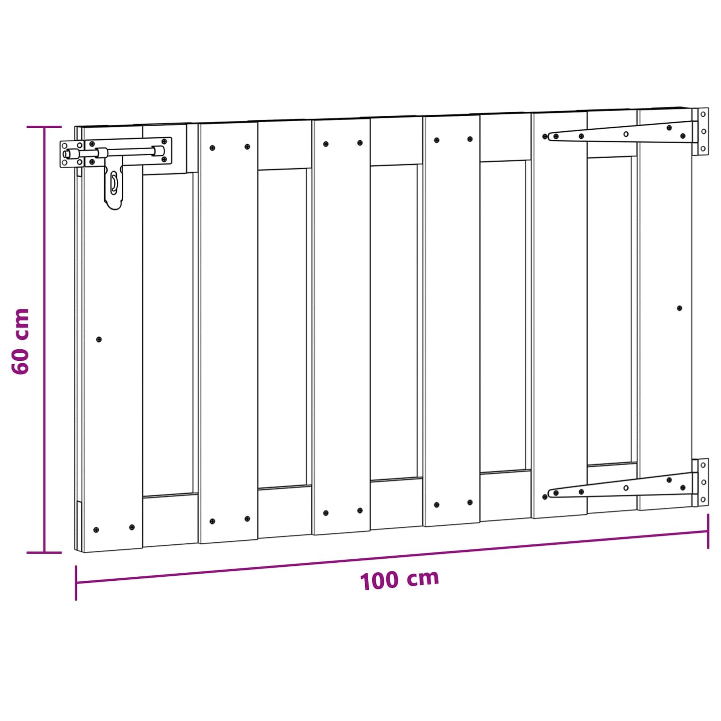 Haveport 100 x 60 cm WPC og Aluminium Brun
