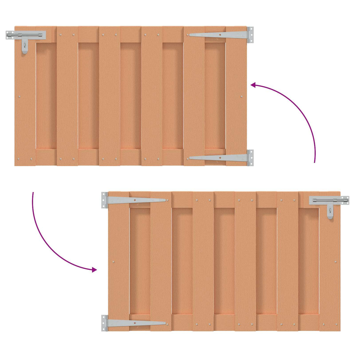 Haveport 100 x 80 cm WPC og Aluminium Brun