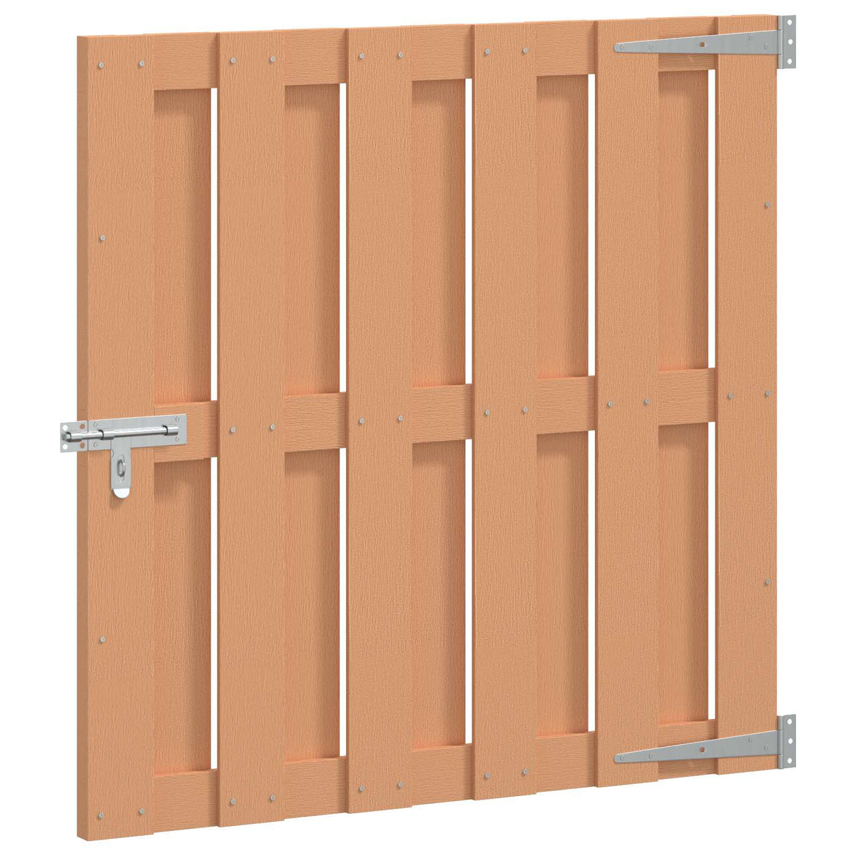 Haveport 100 x 100 cm WPC og Aluminium Brun