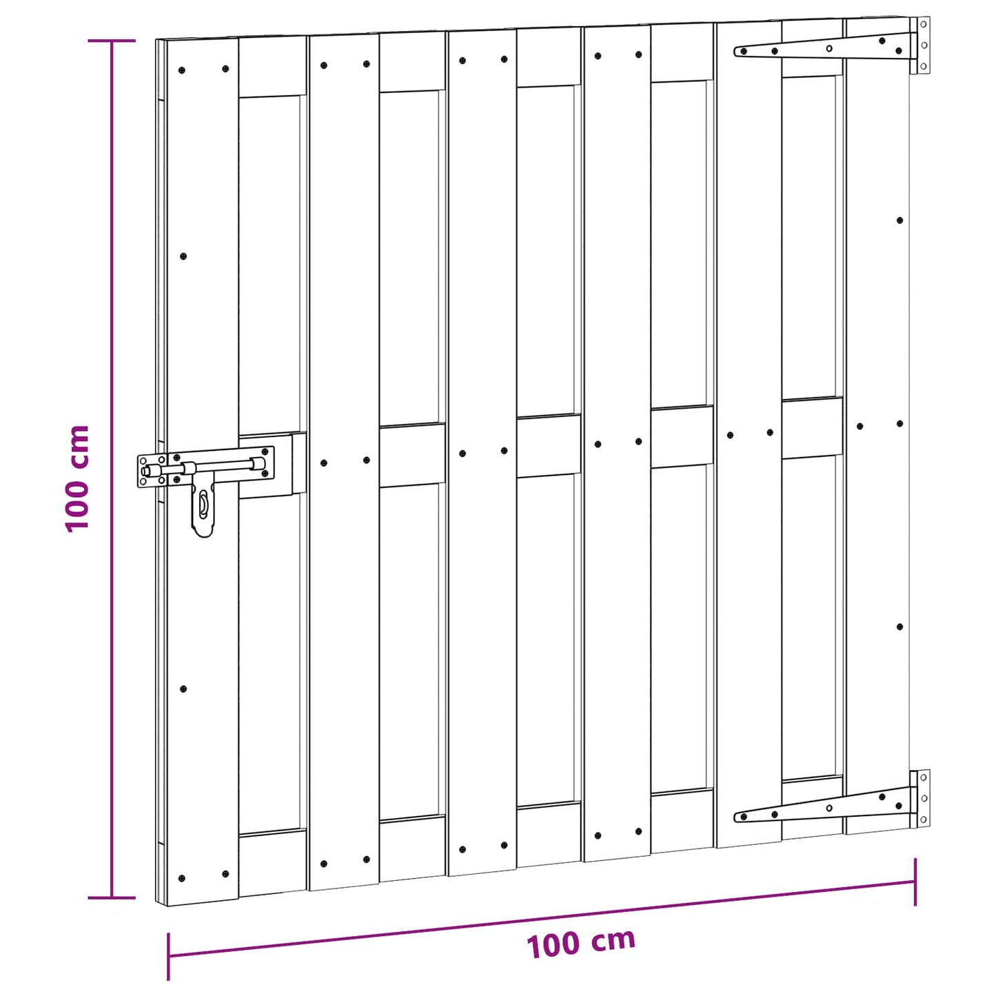 Haveport 100 x 100 cm WPC og Aluminium Brun