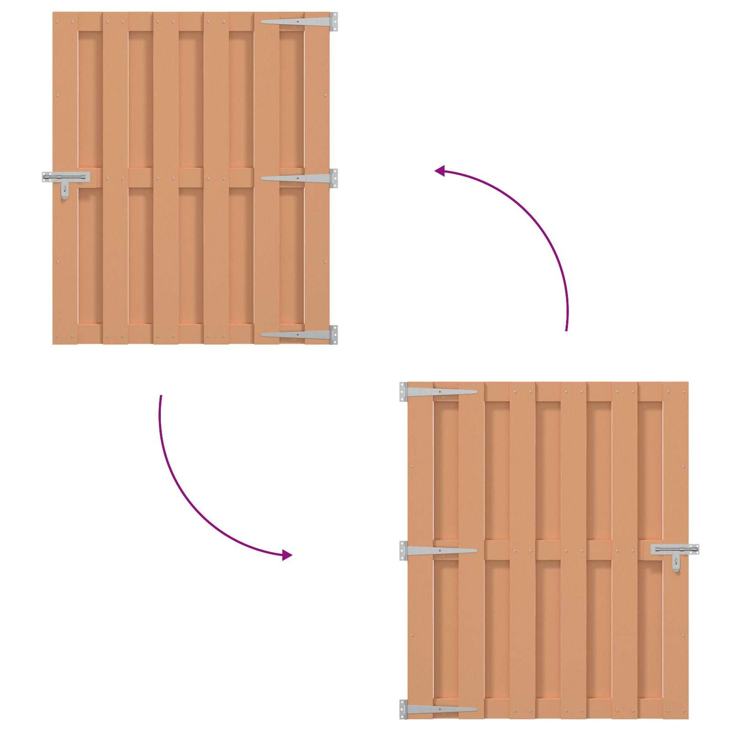 Haveport 100 x 112 cm WPC og Aluminium Brun