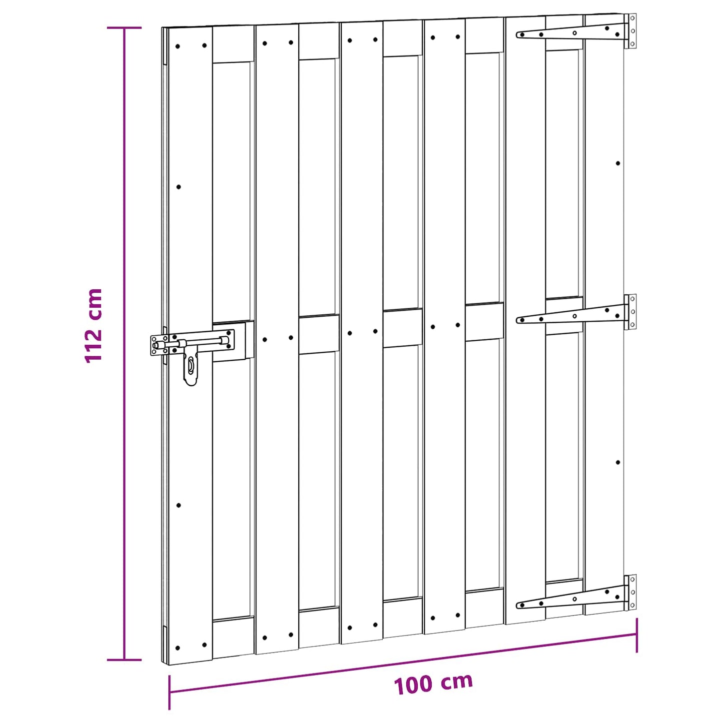 Haveport 100 x 112 cm WPC og Aluminium Brun