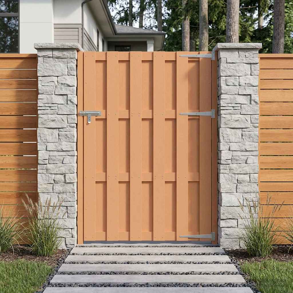 Haveport 100 x 150 cm WPC og Aluminium Brun
