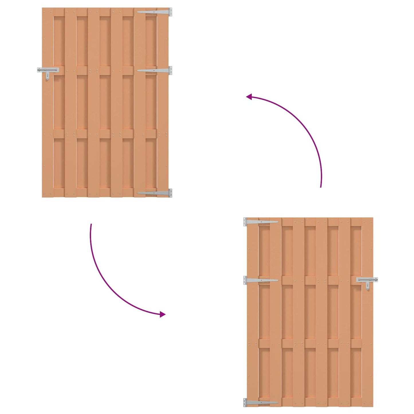 Haveport 100 x 150 cm WPC og Aluminium Brun