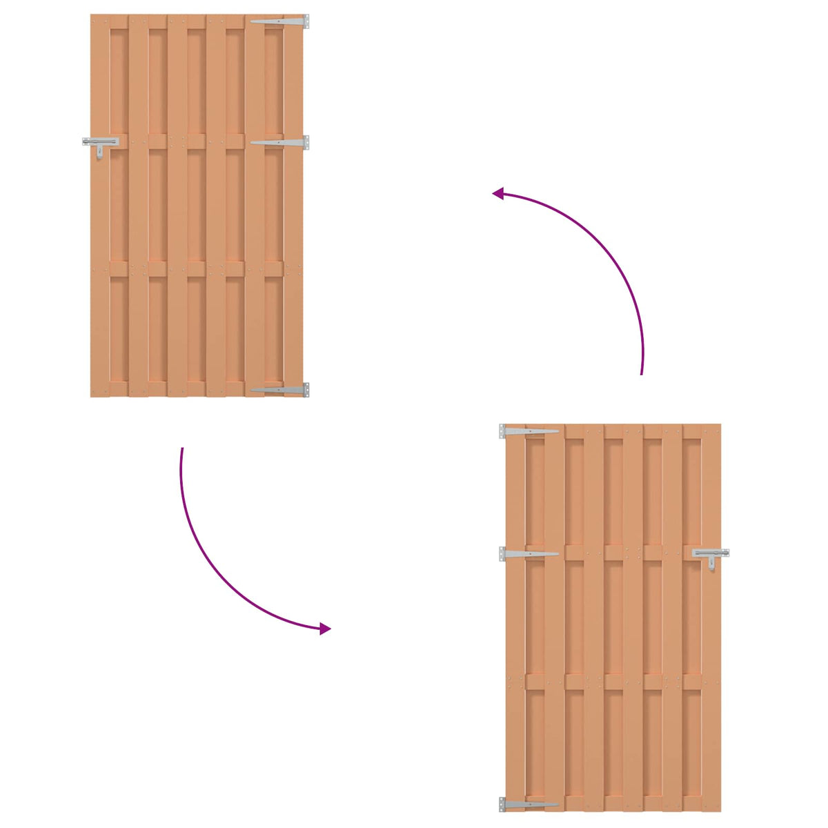 Haveport 100 x 180 cm WPC og Aluminium Brun