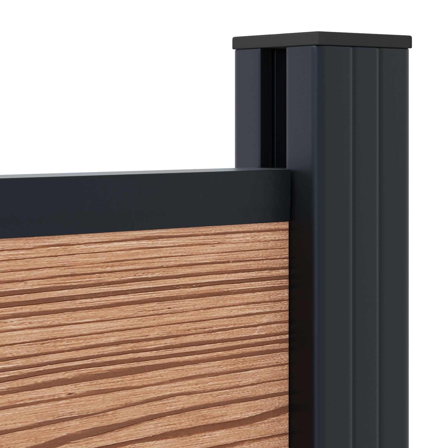 Hegnspanel WPC og Aluminium Brun