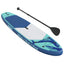 Oppustelig Stand Up Paddle Board HYDROS 305 x 76 x 15 cm Turkis