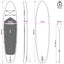 Oppustelig Stand Up Paddle Board HYDROS 335 x 76 x 15 cm Turkis