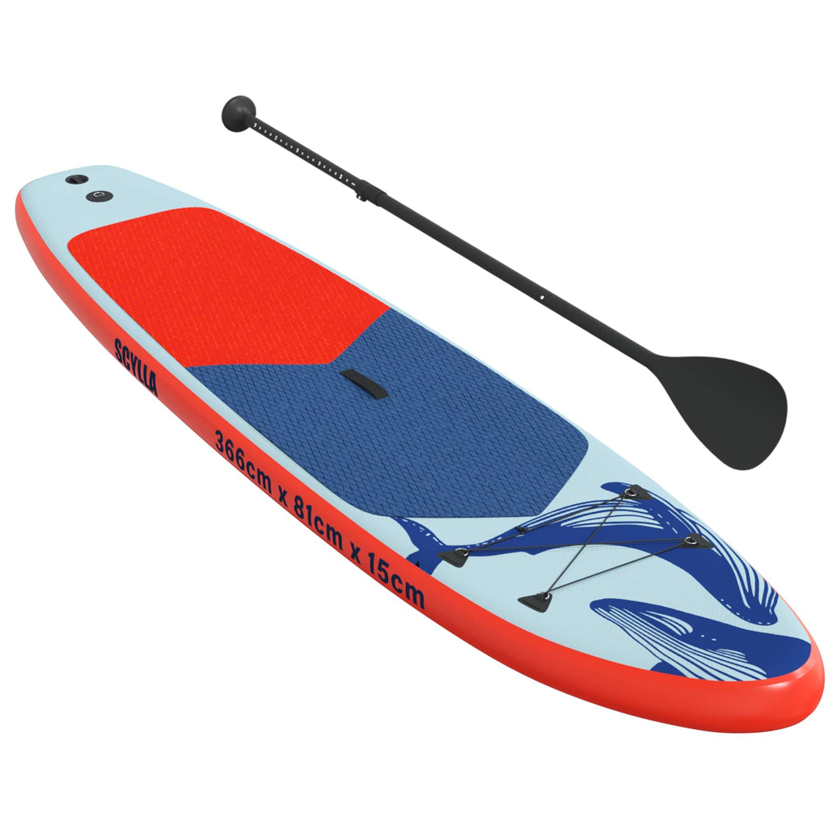 Oppustelig Stand Up Paddle Board SCYLLA 366 x 81 x 15 cm Blå
