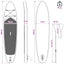 SUP board med sæde 2-i-1 POSEIDON 305 x 76 x 15 cm Grøn